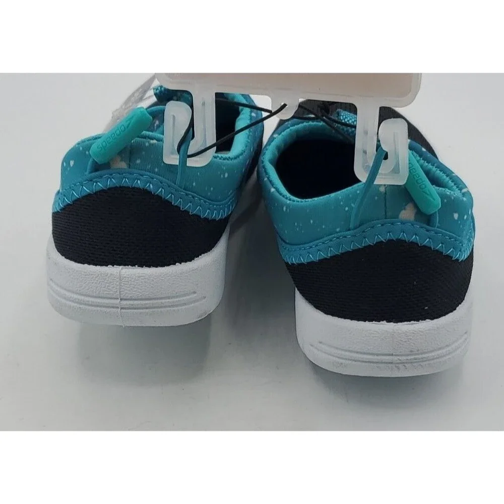 Speedo JUNIORS Girls Black Teal Aqua Skimmer Water Shoe Size Sm 13 - 1 New
